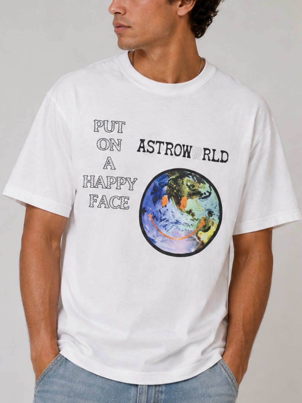 Travis Scott Astroworld Happy Face Tee Size Medium